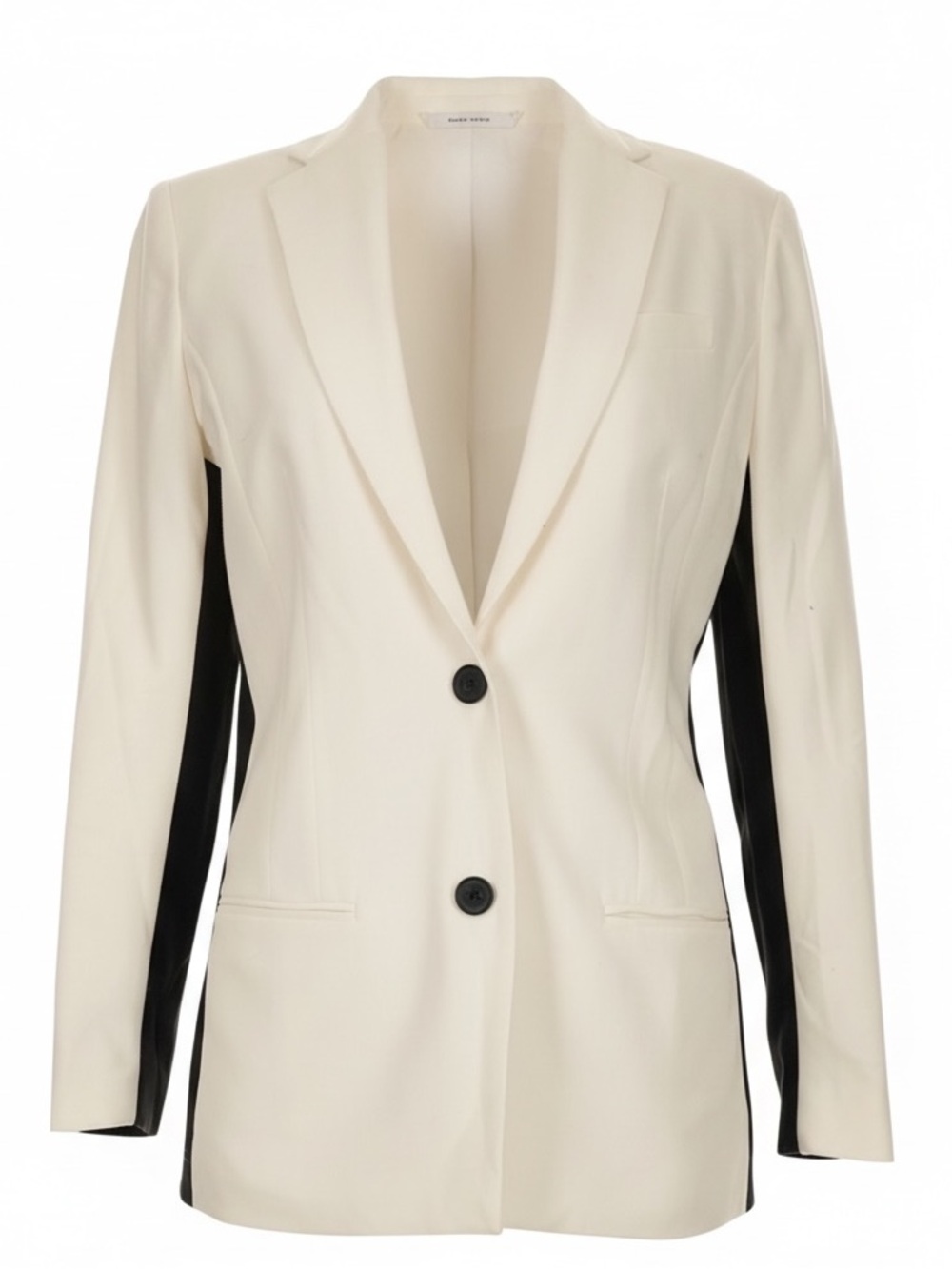 * Narciso Rodriguez Ivory Black Colorblock Blazer Tailored Two Button S 6